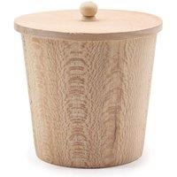 KDMD Small Wooden Display Tubs - 95mm Handcrafted Rustic Organizer in Brown