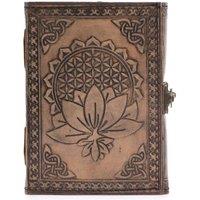 KDMD Lotus Mandala Esoteric Notebook - Antique Grey, 200 Pages, 17.5x12.5cm in Grey | Size: 17.5x12.5 cm