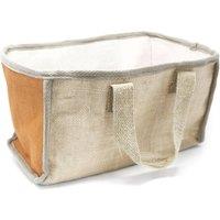 KDMD Large Jute Shopping Basket 33x18x20cm - Turmeric in Yellow | Size: 33 x 18 x 20 cm