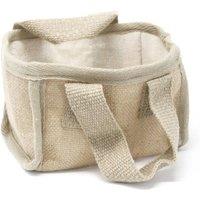 KDMD Jute & Cotton Mini Shopping Basket - Stackable & Customizable in Natural