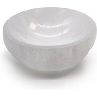 KDMD Selenite Round Bowl 10cm - Crystal Display & Decorative Tray in White