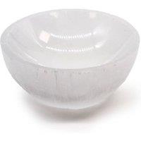 KDMD Elegant 8cm Selenite Round Bowl for Crystals, Jewelry & Decor in White