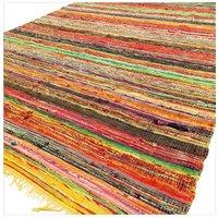 KDMD Yellow Luxury Rag Rug 154x90cm - Brighten & Style Your Space | Size: Medium