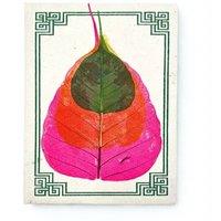 KDMD Handmade Bodhi Leaf Notebook 15x12cm - 45 Pages, Gift | Size: 15x12 cm