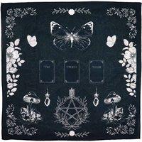KDMD Ancient Witch Tarot Reading Cloth - Mystical 75x75cm Ritual Mat in Navy | Size: 75x75 cm