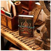 KDMD Leather Chakra Notebook - My Chakras Are Aligned AF, 200 Pages in Black