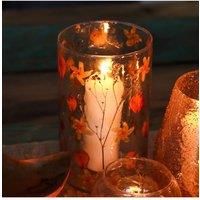 KDMD Natural Floral Glass Vase & Candle Holder - Rose, 19x11cm | Size: 19x11 cm
