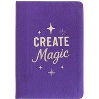 KDMD Create Magic Purple Velvet Notebook - 80 Pages for Journaling & Notes