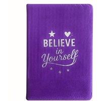 KDMD Lavender Velvet Notebook - 80 Pages, Believe in Yourself Journal
