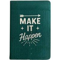KDMD Dark Green Velvet Notebook - 80 pages - Make It Happen