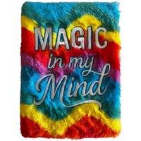 KDMD Dream Journal Soft Book - 80 Pages, Rainbow Faux-Fur, Magic in My Mind
