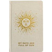 KDMD Ivory Gratitude Journal with Gold Lining - 120 Guided Pages in White