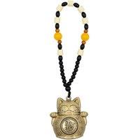 KDMD Lucky Cat Feng Shui Hanging for Prosperity & Wealth Attraction in Gold