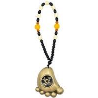 KDMD Feng Shui Wealth Amulet Hanging - Brass Foot & Coin Prosperity Charm in Gold