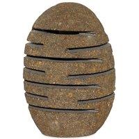 KDMD Natural Riverstone Candle Holder - Standing Stone Cut (10x13x22cm) in Light Brown | Size: 10 x 13 x 22 cm