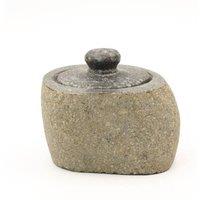 KDMD Natural Riverstone Grounding Pot - Small, Handcrafted, Earthy Decor in Light Brown