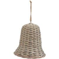 KDMD The Noel Collection Extra Large Wicker Bell Decoration in Brown