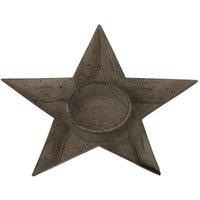 KDMD Rustic Metal Star Tealight Holder for Vintage & Modern Decor in Brown