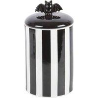 KDMD Bold Black & White Bat Ceramic Storage Jar - Unique Kitchen Decor