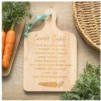 KDMD Carrot Cake Recipe & Bamboo Serving Board - Perfect Gift for Bakers in Brown