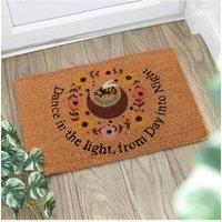 KDMD Natural Bee & Sunflower Doormat - Summer Solstice Welcome in Brown | Size: Medium