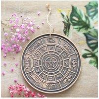 KDMD Bronze Wheel of the Year Hanging Terracotta Plaque for Seasonal Decor