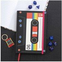 KDMD Retro Cassette Tape A5 Notebook - Lined Pages for Music & Notes in Black