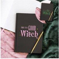 KDMD Good Witch Bad Witch Reversible A5 Notebook for Spells & Journals in Black