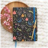 KDMD Midnight Bloom Floral A5 Notebook - Stay Organized & Stylish in Black