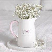 KDMD White Butterfly Ceramic Flower Jug - Elegant Gift & Decor
