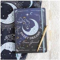 KDMD Sweet Dreams A5 Dream Journal - Celestial Moon & Stars Design in Blue