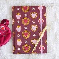 KDMD Sacred Heart A5 Notebook - Heartfelt Journaling & Gift Idea in Red