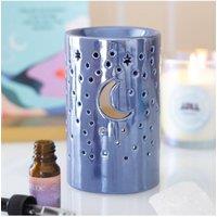 KDMD Iridescent Purple Moon & Star Oil Burner - Wax Warmer for Aromatherapy