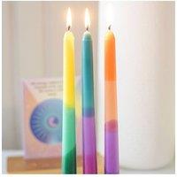 KDMD Set of 3 Dipped Aura Energy Taper Candles for Rituals & Decor