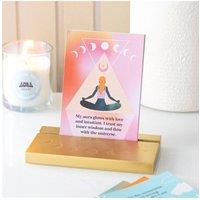 KDMD Aura Affirmation Cards with Wooden Stand in Pink