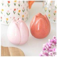 KDMD Tulip-Shaped Ceramic Salt & Pepper Shakers - Floral Kitchen Decor