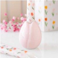 KDMD Elegant Tulip-Shaped Ceramic Candle Holder for Spring Decor & Gifts in Pink