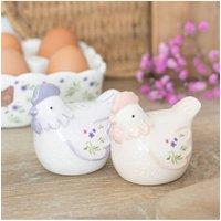 KDMD Cute Ceramic Hen Salt & Pepper Shakers - Pastel Kitchen Decor