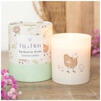 KDMD Mother Hen Nectarine Honey Candle - Uplifting Spring Scent, Gift in Green