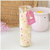 KDMD Daisy & Duck Print Vanilla Candle - Long-Lasting Spring Scented Decor in Pink