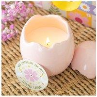 KDMD Wild Strawberry & Poppy Egg-Shaped Candle - Spring Home Fragrance in Pink