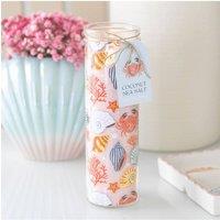 KDMD Pastel Shell & Coconut Sea Salt Candle - Beachy Home Decor & Gift in Light Pink