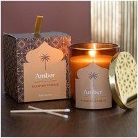 KDMD Arabian Nights Amber Scented Candle - 52H Luxury Home Fragrance in Brown