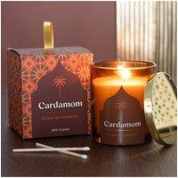 KDMD Arabian Nights Cardamom Scented Candle - 52H Fragrant Glass Candle in Dark Brown