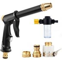 Havendro 1SET High Pressure Water Spray Gun Metal Brass Nozzle Car Wash Kit in Black