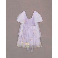 UK Flower Girl Boutique Girl's Enchanted Angel Dress - Embroidered Lilac in Pale Lilac | Size: 11-12 Years