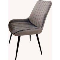 Stratus Interiors Dido Grey Velvet Dining Chair - Elegant Modern Upholstered Seating