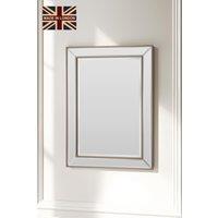 Yearn Mirrors Angled Wall Mirror Brass 95x120.5cm in Metallic Gold | Size: 95x120.5 cm