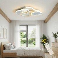 NIVOR 42W Dimmable LED Cloud Flush Mount Ceiling Light for Child Room White