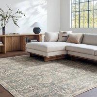 Livabliss Galey Alix Collins Avenue I-Vintage Green Beige Traditional Fringe Living Rug | Size: 160 cm x 215 cm